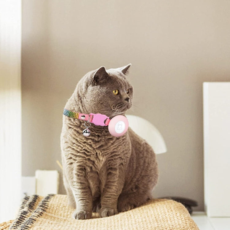 Rhinestone Pet Collar with Bell for Airtag Tracker Case