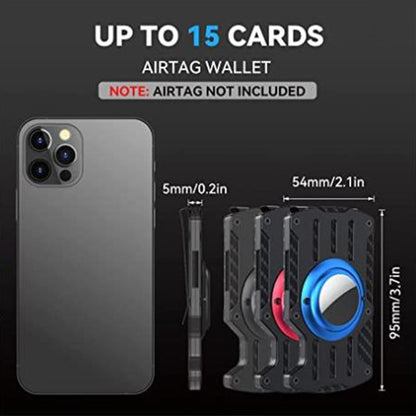 Men Ultra Slim Tracker Card Holder RFID Metal Card Holder for AirTag