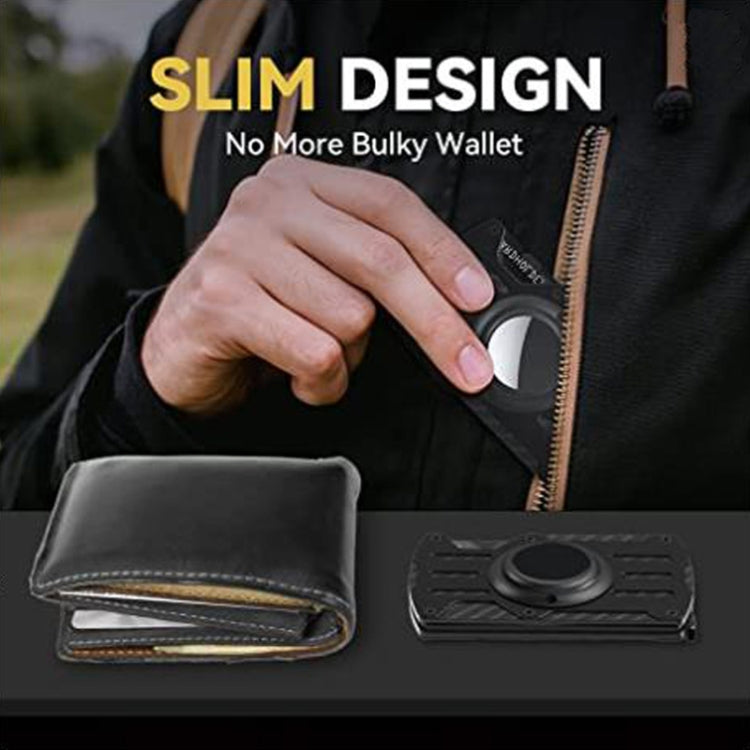 Men Ultra Slim Tracker Card Holder RFID Metal Card Holder for AirTag