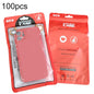 100PCS Phone Case Plastic Self-Sealing Pearl Packaging Bags, Size:, 12x21cm (Blue), 12x21cm (Yellow), 12x21cm (Orange), 12x21cm (Red), 12x21cm (Black), 12x21cm (Pink)