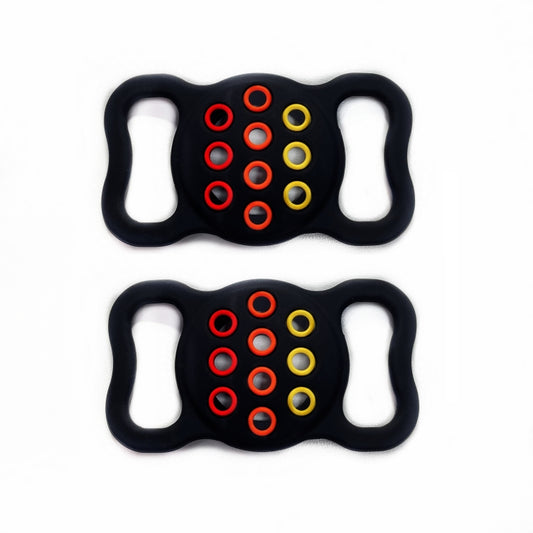 2  PCS Contrast Color Perforated Pet Collar Silicone Cover for AirTag