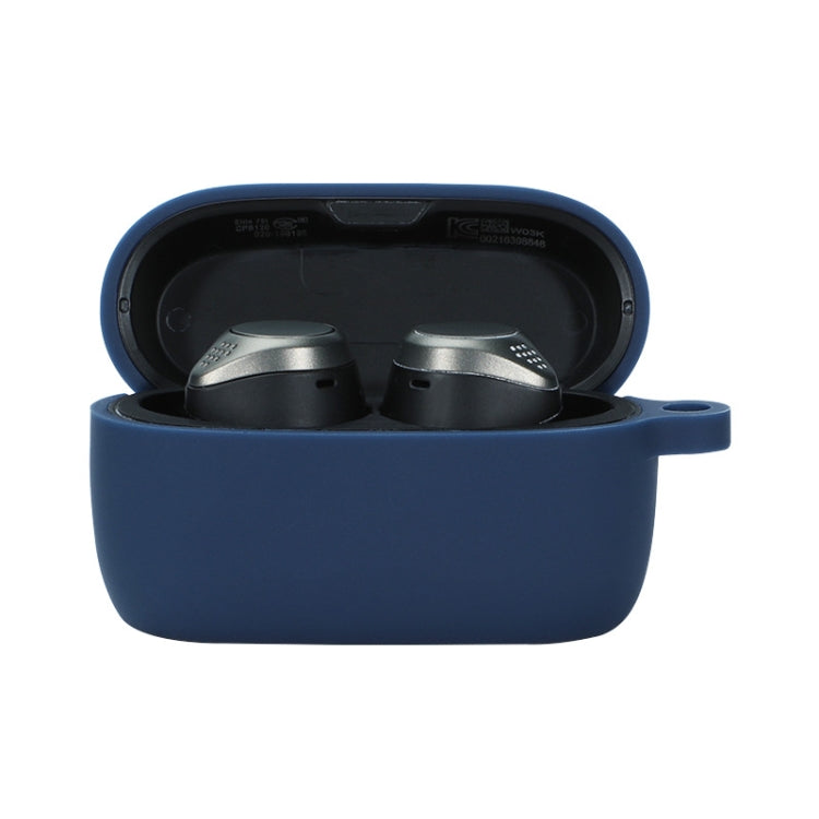 For Jabra Elite75T Sports Bluetooth Headphones Soft Silicone Case with hooks, Black, White, Pink, Red, Matcha Green, Wine Red, Yellow, Grass Green, Noon Blue