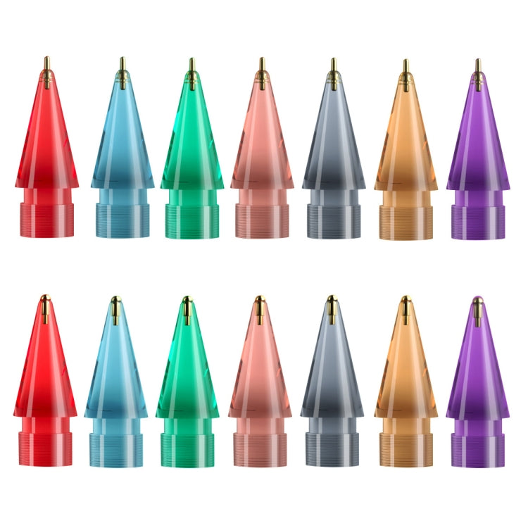 For Apple Pencil 1/2 2pcs Stylus Transparent Replacement Needle Nib, Spec:, Extended (Red), Extended (Blue), Extended (Green), Extended (Pink), Extended (Gray), Extended (Gold), Extended (Purple), Round (Red), Round (Blue), Round (Green), Round (Pink)�...