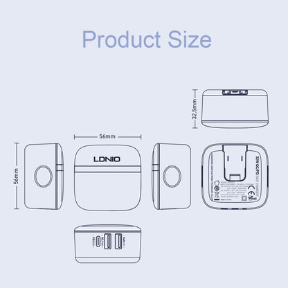 LDNIO A3513Q 32W QC3.0 3 USB Ports Phone Adapter, US Plug with Micro USB Cable, US Plug with 8 Pin Cable, US Plug with Type-C Cable, US Plug with Type-C to 8 Pin Cable, EU Plug with Micro USB Cable, EU Plug with 8 Pin Cable, EU Plug with Type-C Cable��...