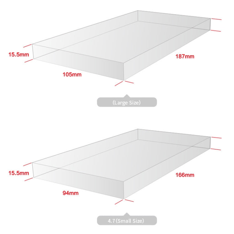 50 PCS  No Printing Full Transparent PVC Phone Case Packaging Box,Size:, Small  4.7 Inch MINI, Large 5.8-6.7 Inch