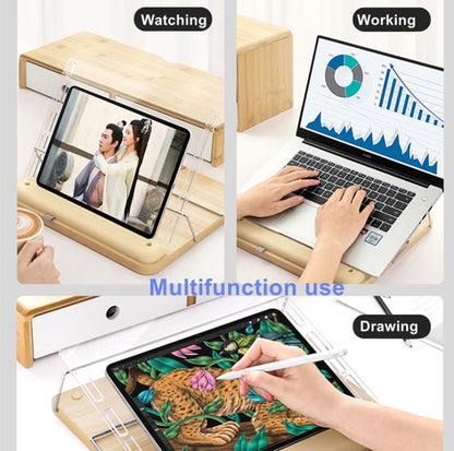 Solid Wood Tablet Painting Stand Adjustable Desktop Stand With Hand Rest