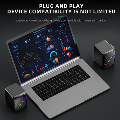 Computer USB Wired Computer Stereo Home Multifunctional Stereo, Cable Length: 1.2m, Dark Alien S-510, Dark Alien S-511