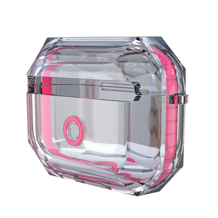For AirPodS Pro RJT-AP-03 Bluetooth Earphone Transparent Soft Case TPU Protection Cover, White, Black, Red, Blue, Pink, Violet, Fluorescent Yellow, Rose Red