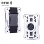 For AirTag 2nd Gen / AirTag 1st Gen Card Holder Metal Anti-Theft RFID Wallet, ak-4 B Blue, ak-4 B Gray, ak-4 A Black, ak-4 A Blue, ak-4 A  Silver, ak-4 A  Gray, ak-4 B  Black, ak-4 B Silver