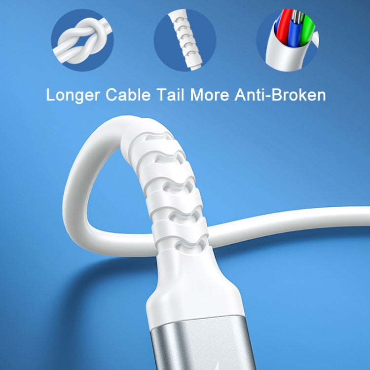 REMAX RC-C008 2.4A TPE Soft Anti-breakage Data Cable,Length 1m, USB To Micro USB, USB To 8 Pin