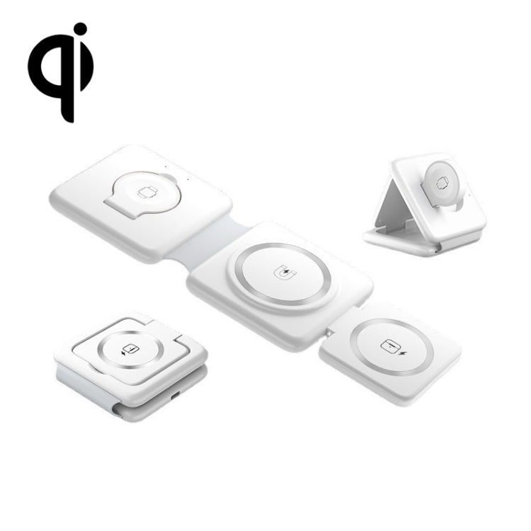 HQ-UD14 Folding 3 In 1 Wireless Charger For iPhone Series/QI Mobile & Apple Watch & AirPods