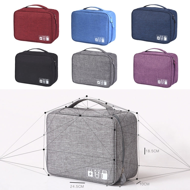 RH917 Data Cables Storage Bags Cationic Polyester Multifunctional Digital Bag