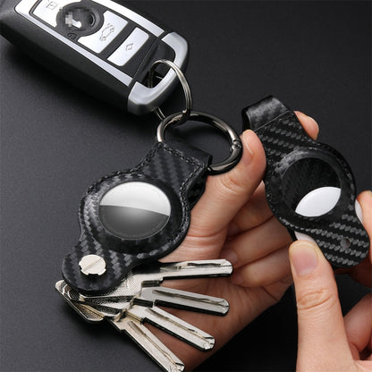 For AirTag Tracker Leather Case Key Holder