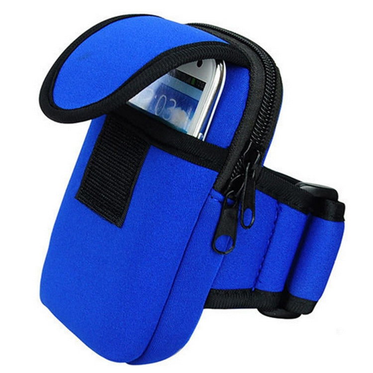 S210 Neoprene Arm Bag Outdoor Sports Mobile Phone Bag Coin Purse, 10x17cm (Green), 10x17cm (Navy Blue), 10x17cm (Black), 10x17cm (Orange), 10x17cm (Red)