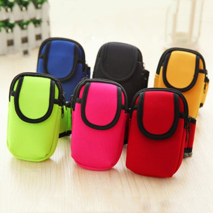 S210 Neoprene Arm Bag Outdoor Sports Mobile Phone Bag Coin Purse, 10x17cm (Green), 10x17cm (Navy Blue), 10x17cm (Black), 10x17cm (Orange), 10x17cm (Red)