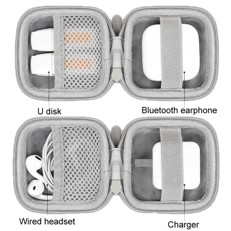 Baona Leather Digital Headphone Cable U Disk Storage Bag