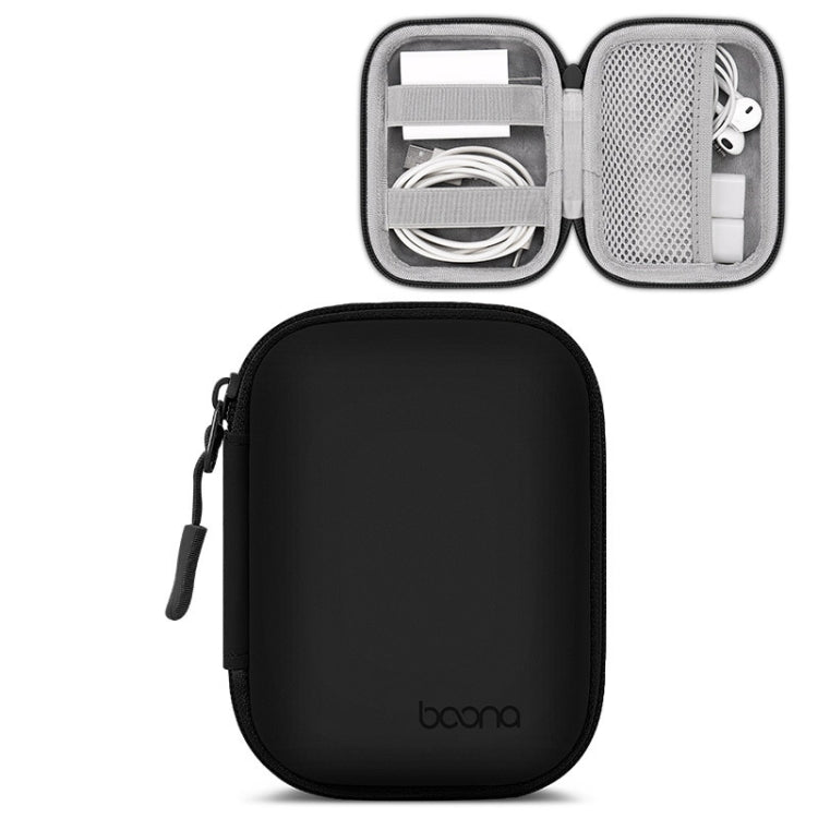 Baona Leather Digital Headphone Cable U Disk Storage Bag