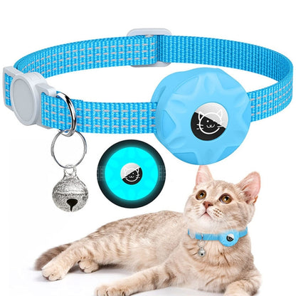 For AirTag Tracker Silicone Case Reflective Pet Cat Collar With Bell