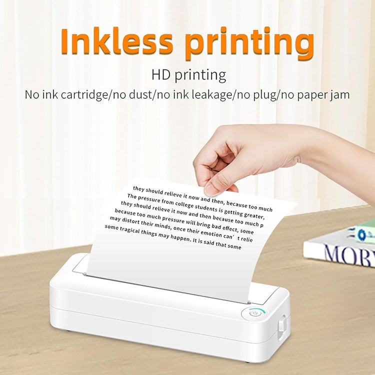 Bluetooth Connection Inkless A4 Printer Portable Mini Student Office Home Photo Printer