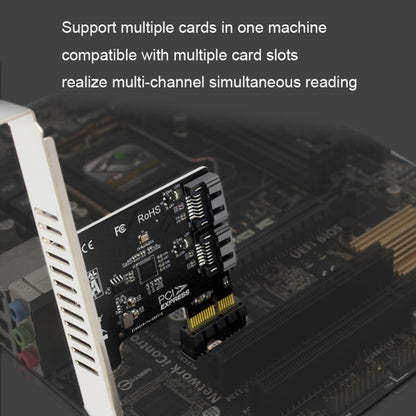PCIE 2 Port SATA 3.0 Expansion Card 6Gbps Computer Desktop Chassis Conversion Card