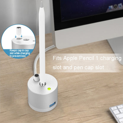 For Apple Pencil 1 USB Charging Adapter Metal Base With LED Indicator