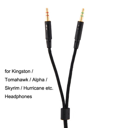 For Kingston Skyline Alpha Cloud II 3.5mm 2 In 1 Audio Cable