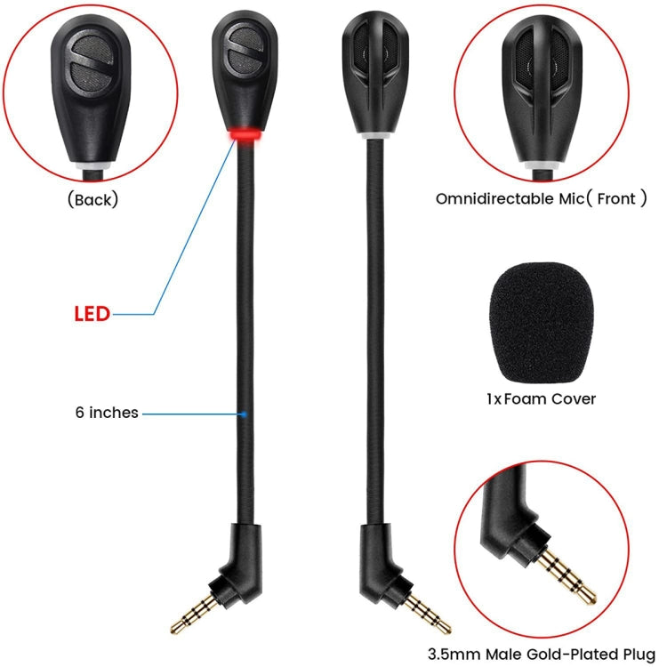 For Kingston / Flight S / Sky Arrow S Gaming Headset Noise Canceling Microphone Headset with Light Microphone