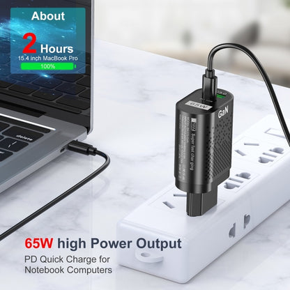 65W GaN Mobile Phone Charger PD Fast Charge Computer Adapter, Black EU Plug, Black UK Plug, Black US Plug, Black AU Plug, Black KR Plug, White EU Plug, White UK Plug, White US Plug, White AU Plug, White KR Plug