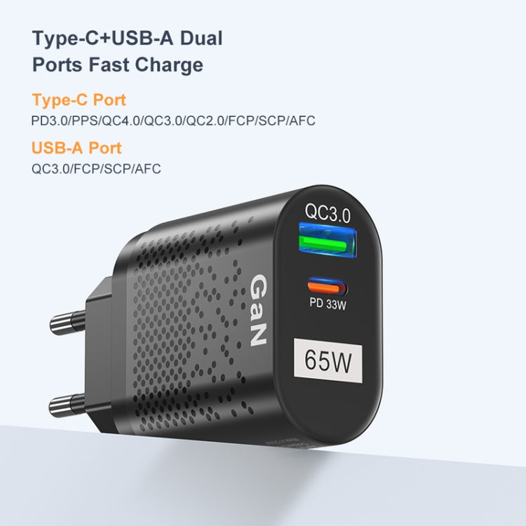 65W GaN Mobile Phone Charger PD Fast Charge Computer Adapter