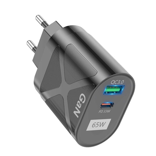 65W GAN PD + QC3.0 Fast Charger Phone Notebook Computer Universal Charging Head