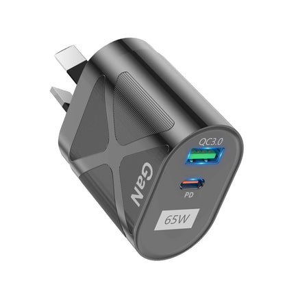 65W GAN PD + QC3.0 Fast Charger Phone Notebook Computer Universal Charging Head