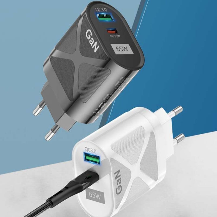 65W GAN PD + QC3.0 Fast Charger Phone Notebook Computer Universal Charging Head