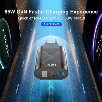 65W GAN PD + QC3.0 Fast Charger Phone Notebook Computer Universal Charging Head