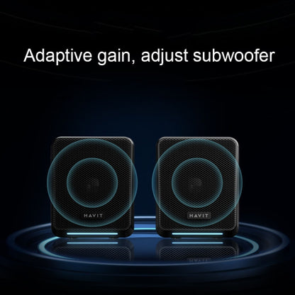 Havit A20 Plus Colorful Ambient Light Wired Computer Audio Stereo Surround Sound Speaker