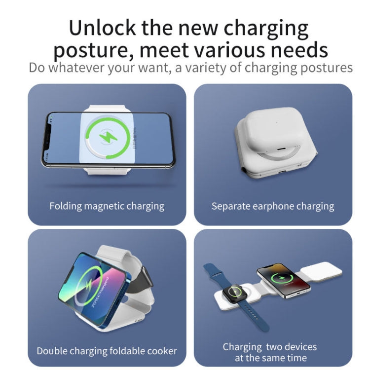 10-in-1 Magnetic Wireless Folding Charger With Data Cable Adapter Storage box