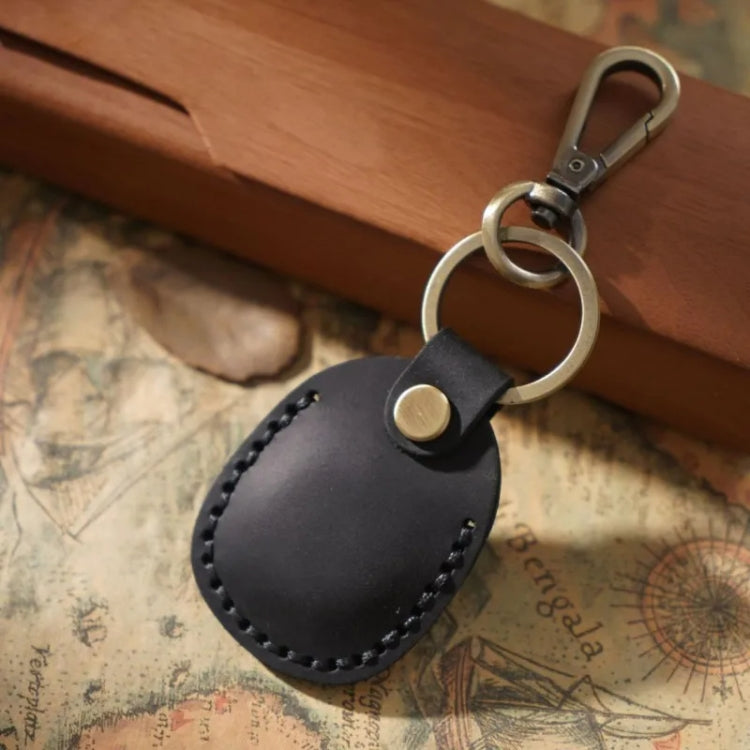 For AirTag Locator Leather Case Access Card with Keychain