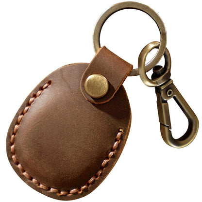 For AirTag Locator Leather Case Access Card with Keychain