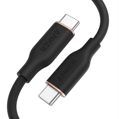 ANKER A8552 Powerline III 0.9m Skin Friendly Dual Type-C Data Cable PD100W Fast Charging Cable