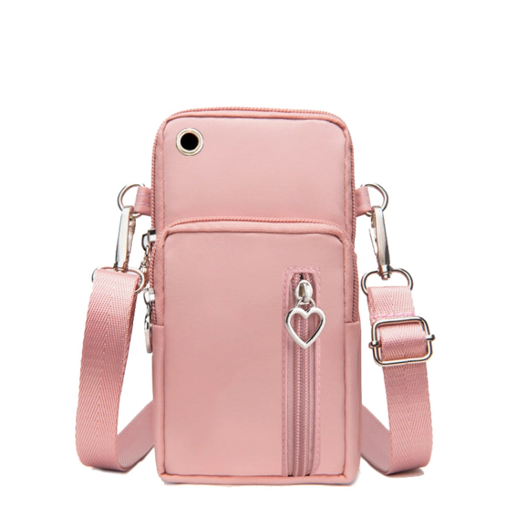Crossbody Mobile Phone Bag Vertical Wallet Wrist Pouch With Arm Band for Women, Front Hole Black, Front Hole Pink, Front Hole Rose Red, Front Hole Black Balloon, Front Hole Purple Balloon, Front Hole Blue Balloon