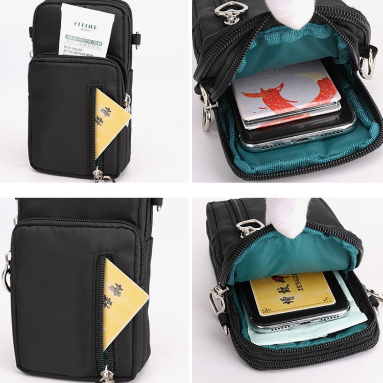 Crossbody Mobile Phone Bag Vertical Wallet Wrist Pouch With Arm Band for Women, Front Hole Black, Front Hole Pink, Front Hole Rose Red, Front Hole Black Balloon, Front Hole Purple Balloon, Front Hole Blue Balloon