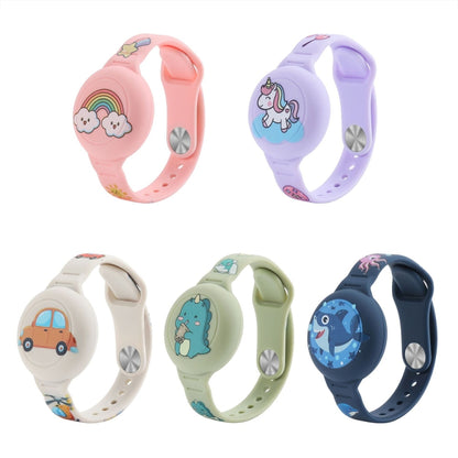 For Airtag Cartoon Watch Strap Locator Silicone Protective Cover Anti-lost Device Case