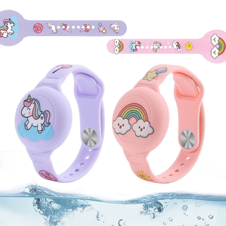 For Airtag Cartoon Watch Strap Locator Silicone Protective Cover Anti-lost Device Case