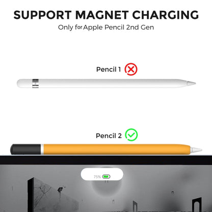 For Apple Pencil 2 AhaStyle JY16-2 Silicone Case Retro Non-slip and Anti-drop Pen Cover