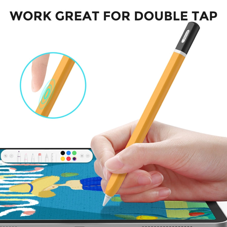 For Apple Pencil 2 AhaStyle JY16-2 Silicone Case Retro Non-slip and Anti-drop Pen Cover