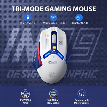 Inphic IN9 Tri-mode Wireless Bluetooth Gaming Office Computer Mouse