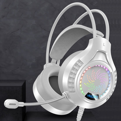 YINDIAO Q7 Colorful Light Computer Wired Headset USB Gaming Headset