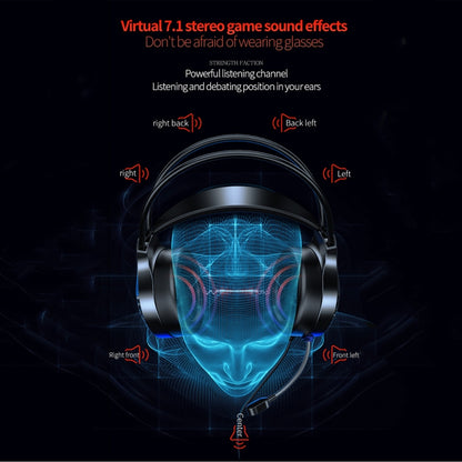 YINDIAO Q7 Colorful Light Computer Wired Headset USB Gaming Headset