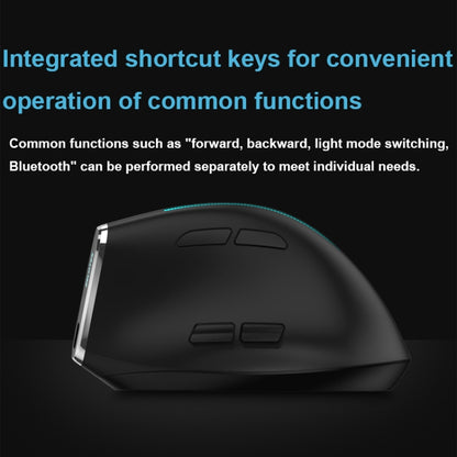 ZELOTES F36 9-Keys Vertical Grip Ergonomic Programming Dual Bluetooth + 2.4G Wireless Mouse