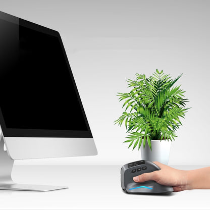 ZELOTES F-26C 8-Keys 2.4G+Bluetooth Dual-Mode LED Display Vertical Grip Wireless Mouse