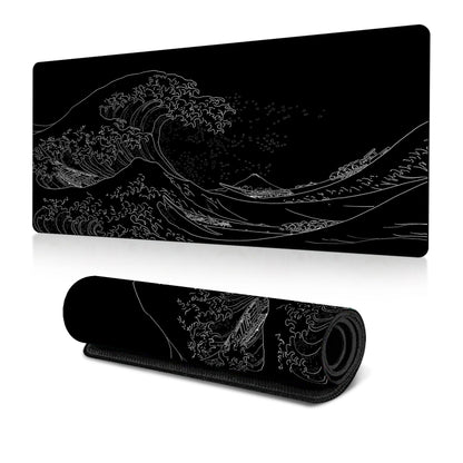 Big Wave Gaming Mouse Pad Non-Slip Rubber Desk Mat, 400x900x3mm